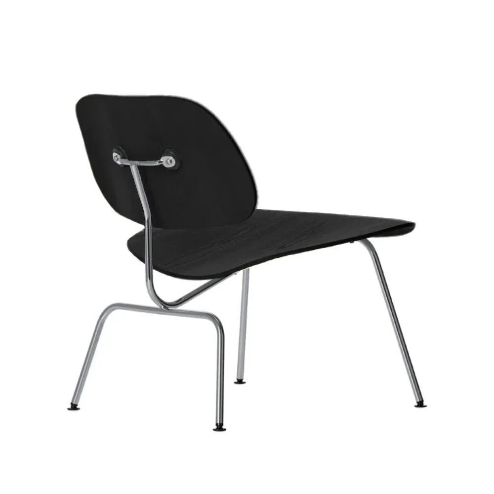 Vitra Plywood group LCM fåtölj Svart-Kromben