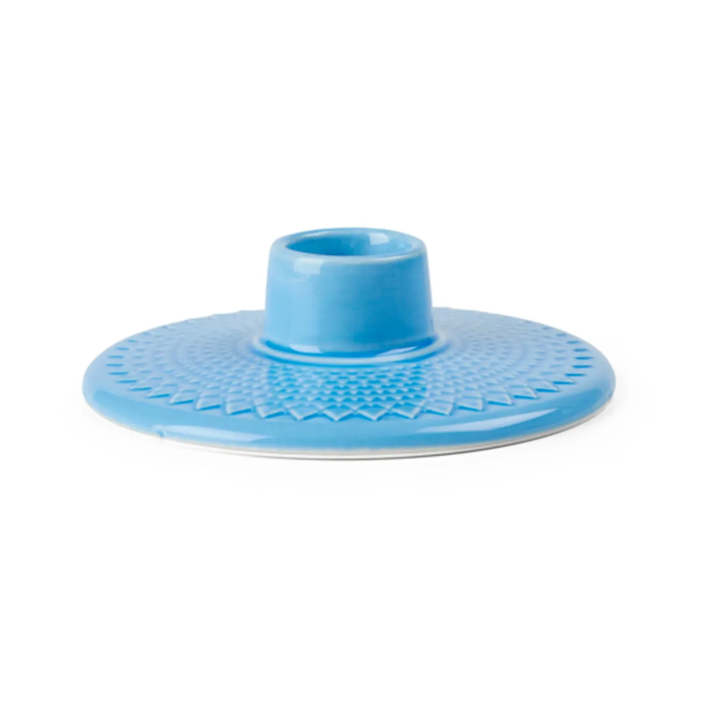 Lyngby Porcelæn Rhombe Kerzenhalter 3cm Blau