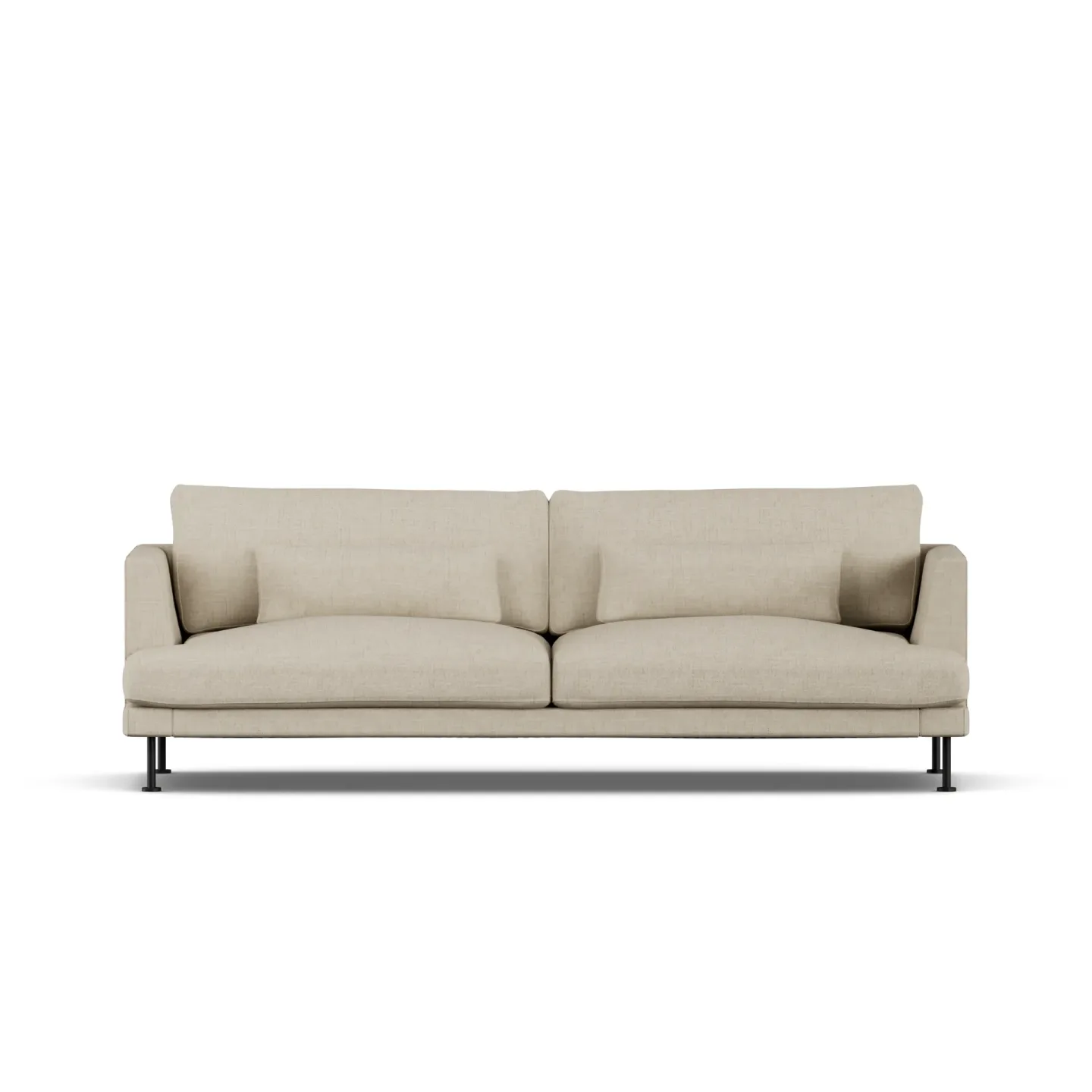 1898 Bredhult soffa Bern Beige 0341-svart stål, 3-sits