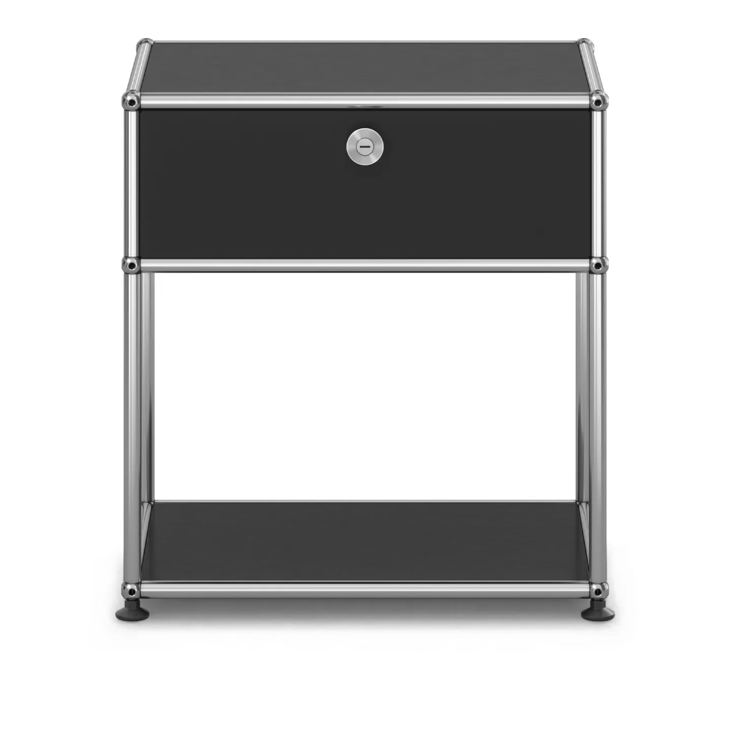 USM - USM Haller Bedside Table M54 Graphite Black - Sängbord - Fritz Haller & Paul Schärer - Svart - Metall