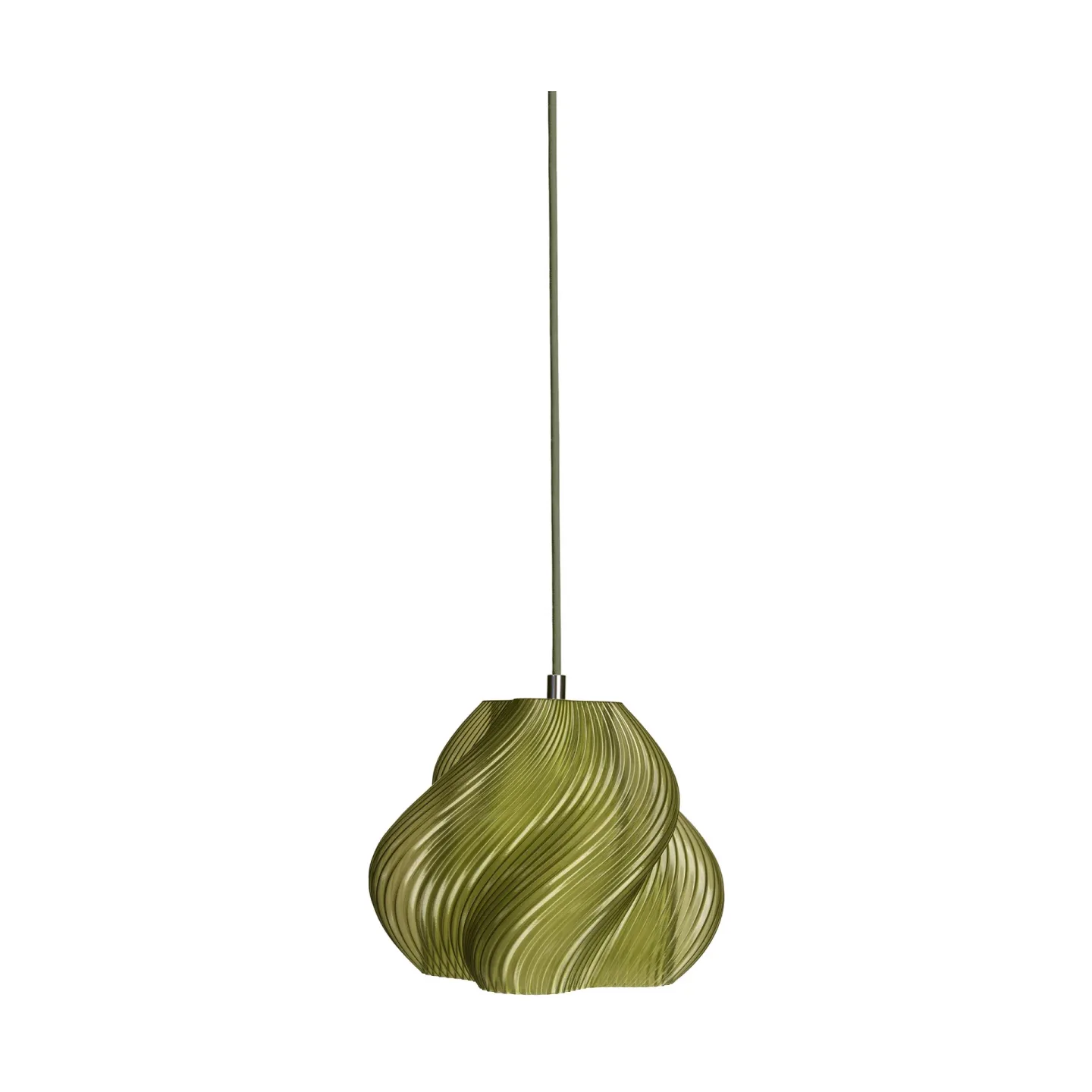 Crème Atelier Soft Serve Pendelleuchte Olive-chrome, 01, 20 cm