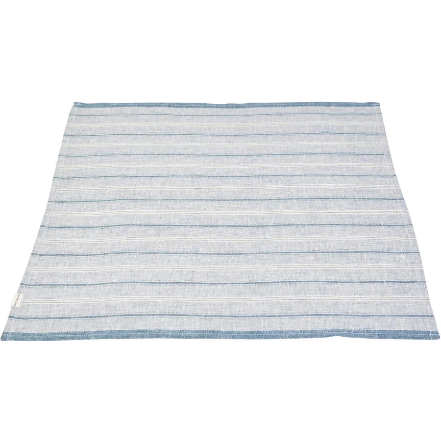 Journey Living Küchentuch Juliette "Stripe" dunkelblau Streifen Leinen 70 x 50 cm