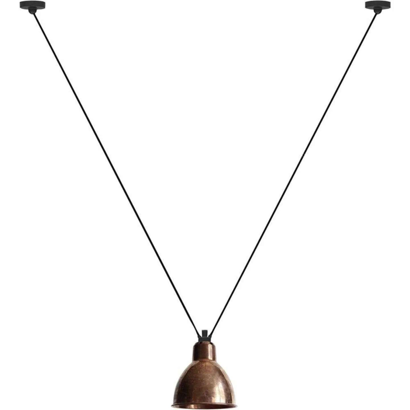 323 L Pendel Round Raw Copper - Lampe Gras - Stue - Kobber