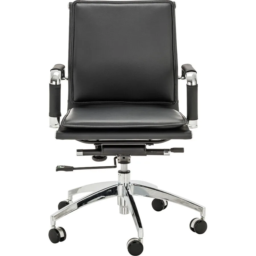 Bürostuhl Laelia schwarz Textilleder H 98 cm