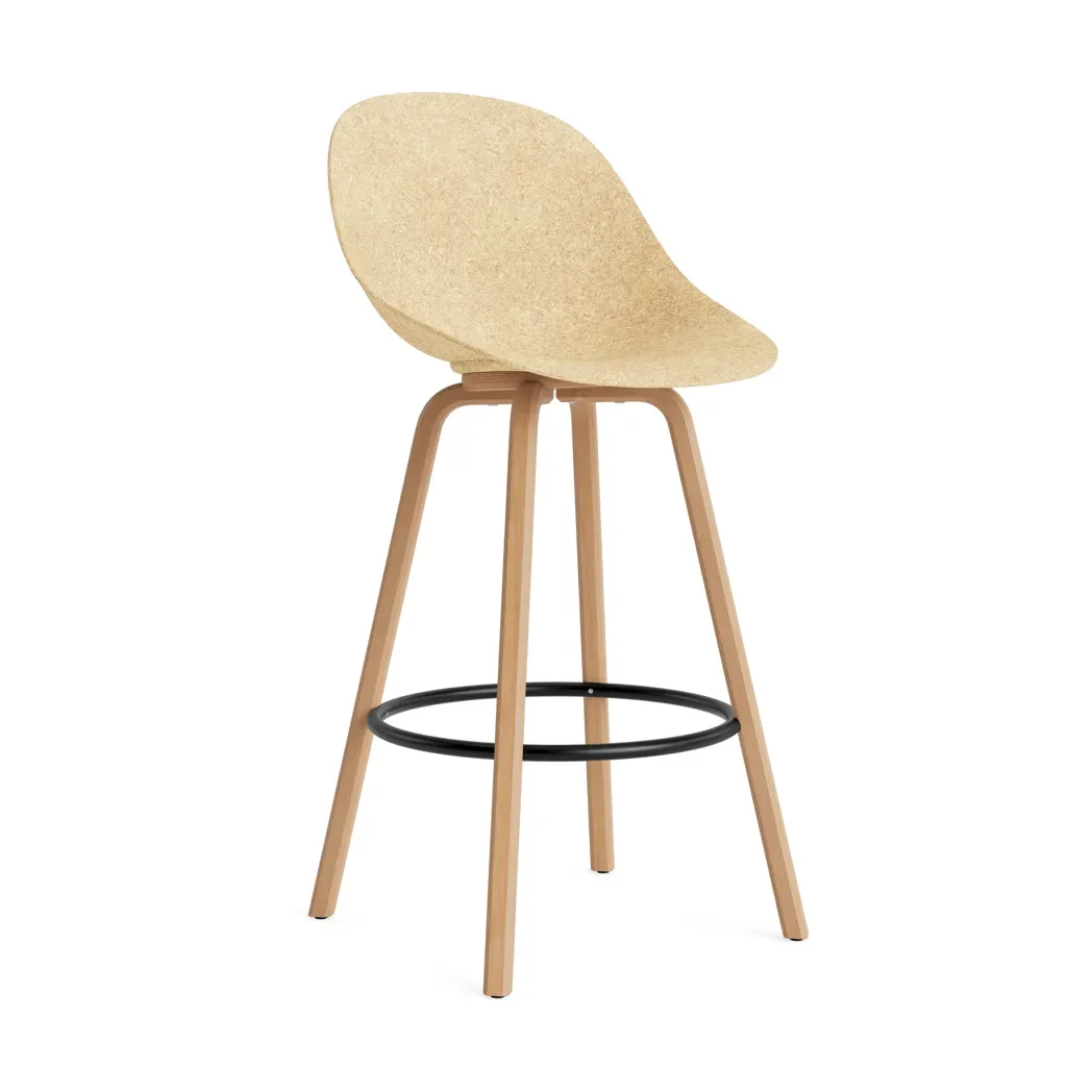Normann Copenhagen Mat Bar Chair Barhocker 75 cm Hemp-beech-black steel