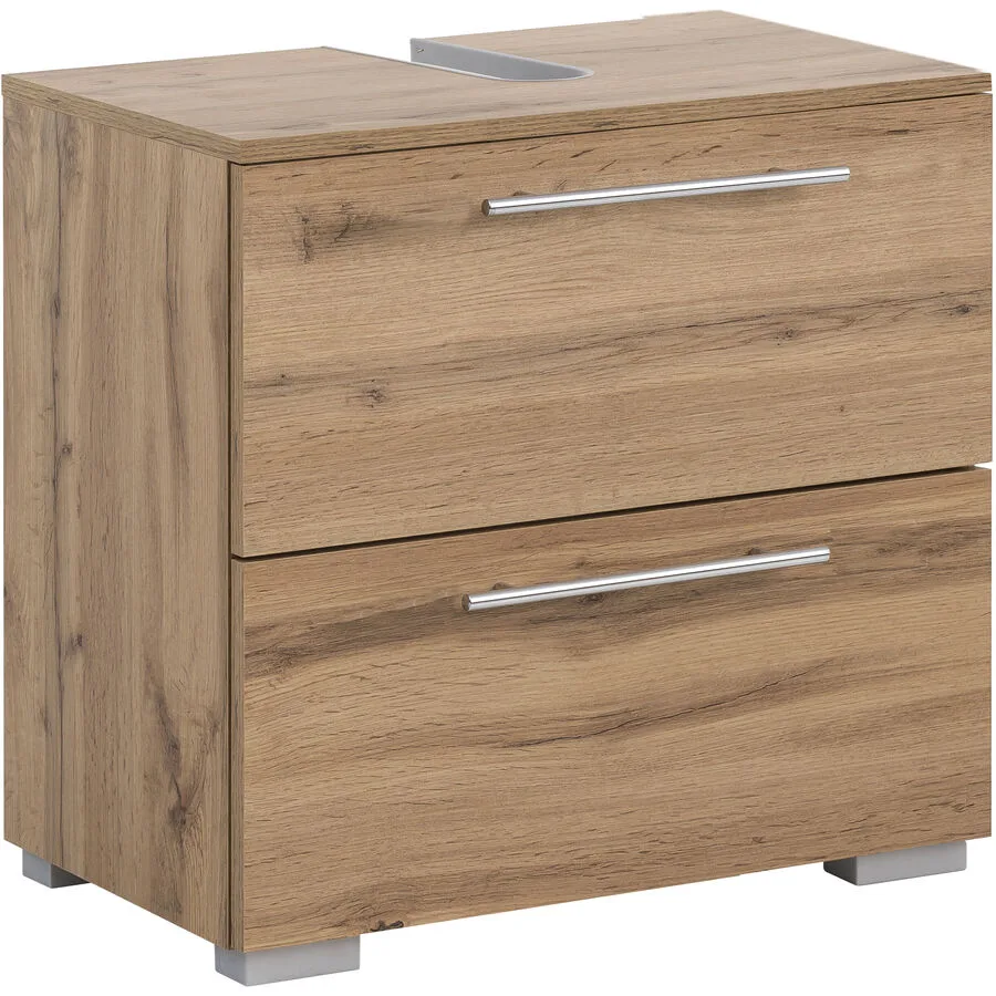 Waschbeckenunterschrank Uhland eiche landhaus Holzwerkstoff B 60.2 T 35 cm H 59.1 cm