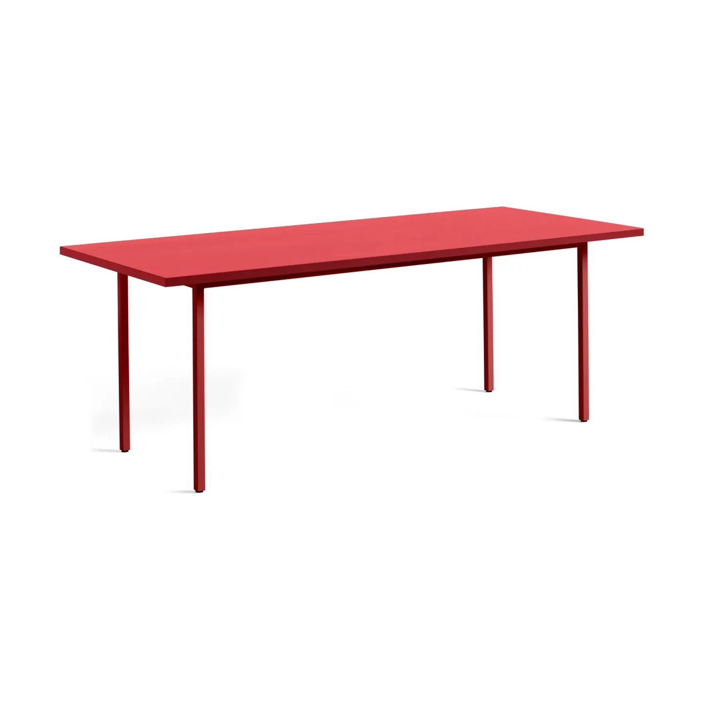 HAY Two-Colour Esstisch 90x200 cm Maroon red-red