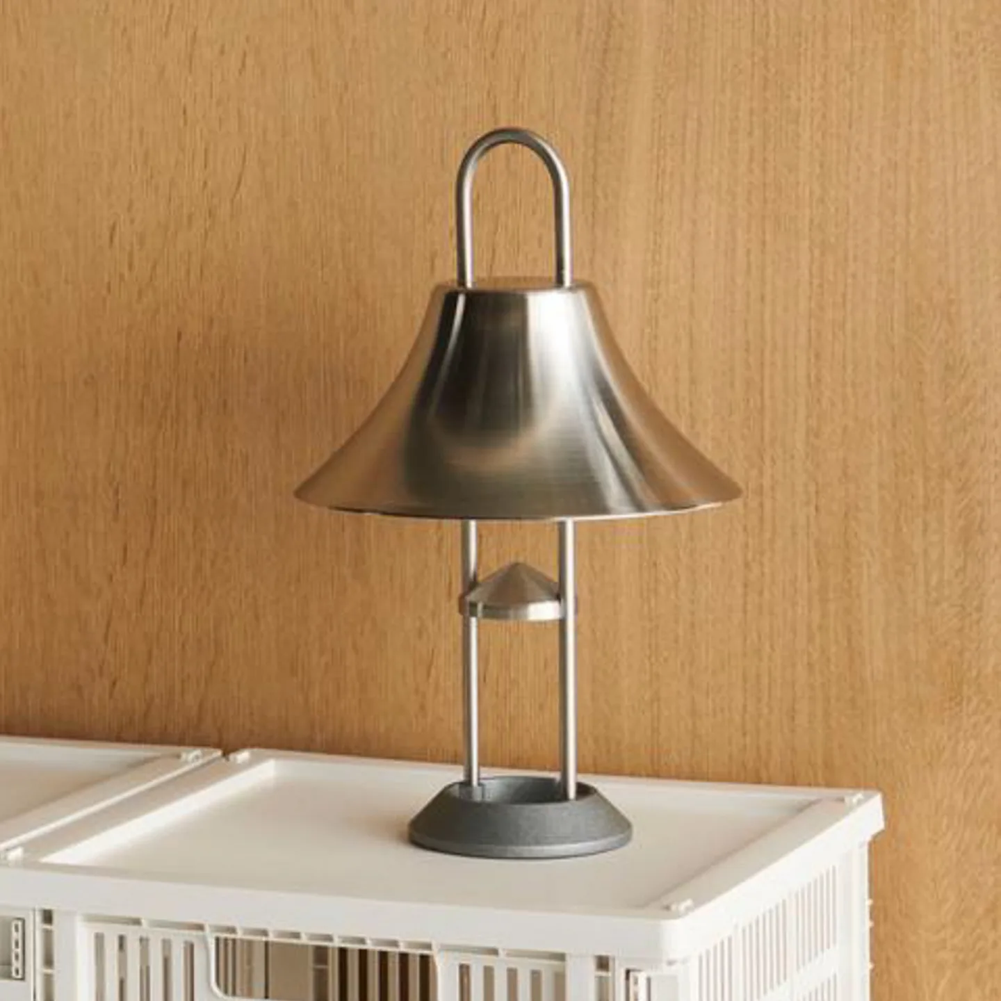 Mousqueton LED-Akkulampe, stahl, 31 cm, IP44 - HAY - Design - Metall - Einflammig