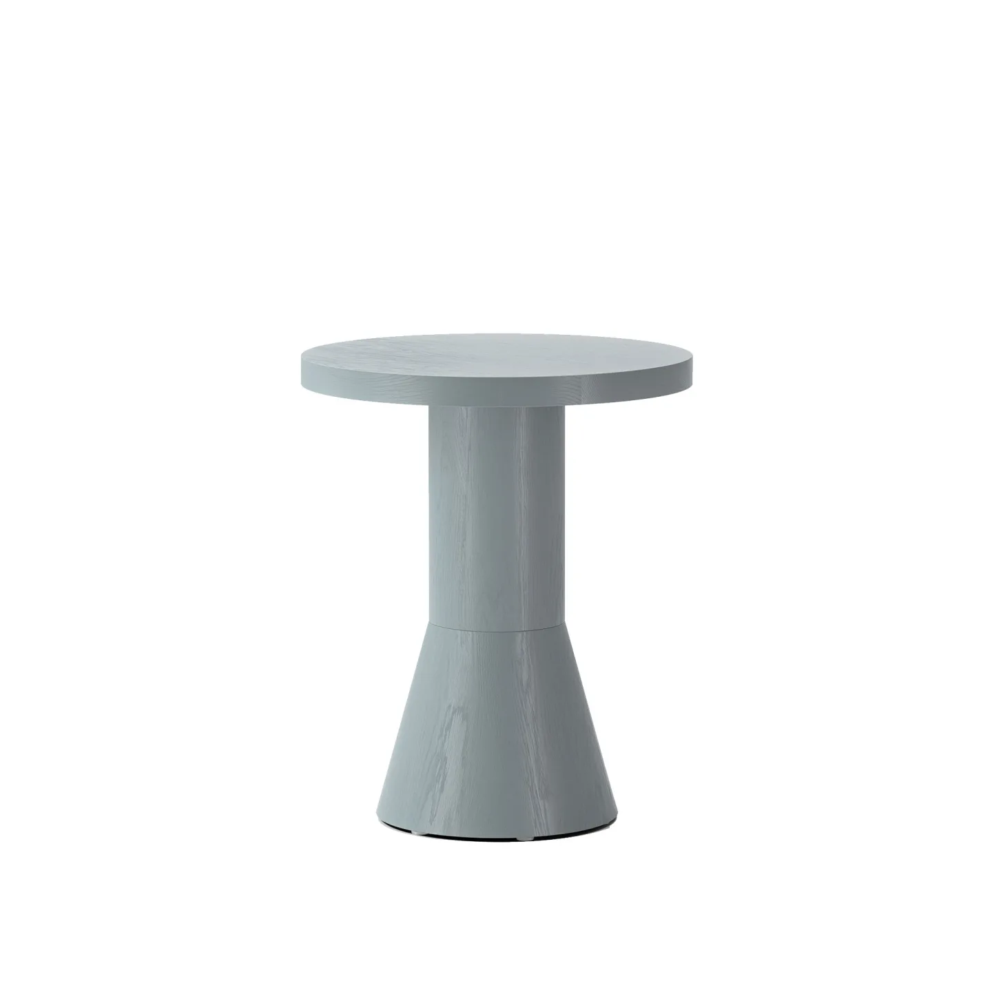 Massproductions - Draft Side Table H480 D400, Grey Stained Ash - Sidobord - Chris Martin - Träfärgad - Trä