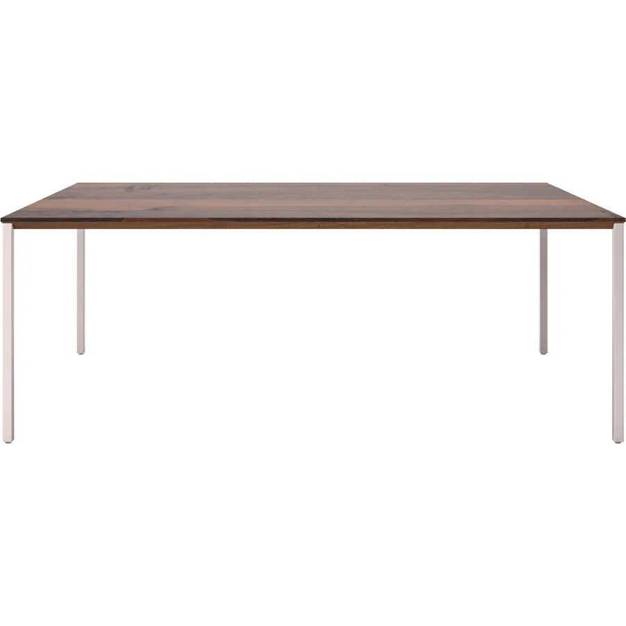 Beistelltisch Barillo taupe Nussbaum Massivholz B 110 H 40 cm