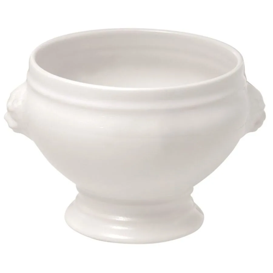 Revol Suppenschüssel Löwenkopf Weiss Porzellan 11.5 cm 9 cm