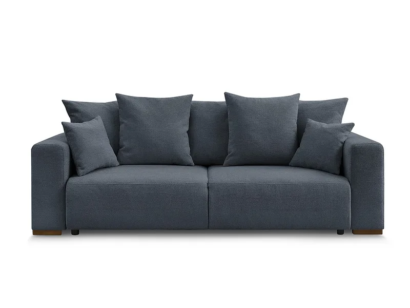 3er Sofa BOBOCHIC SIDONIE Stoff chiniert dunkelblau