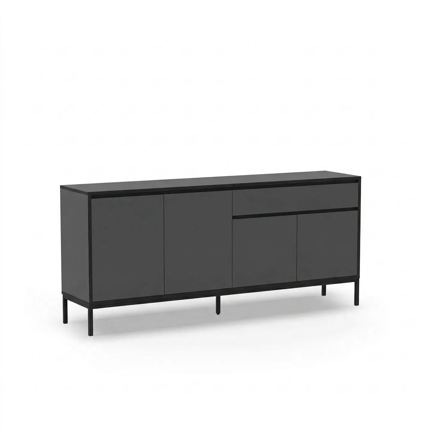 Velar Konsol 180x80x40 cm - Antracit, Wood Black, Svart