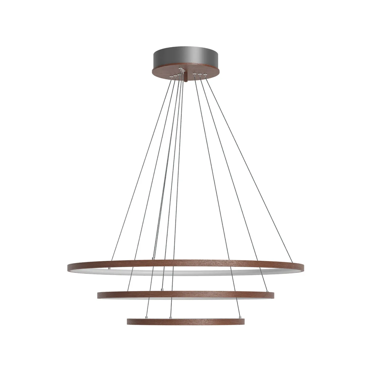 By Rydéns Trione taklampa Ø80 cm Valnöt