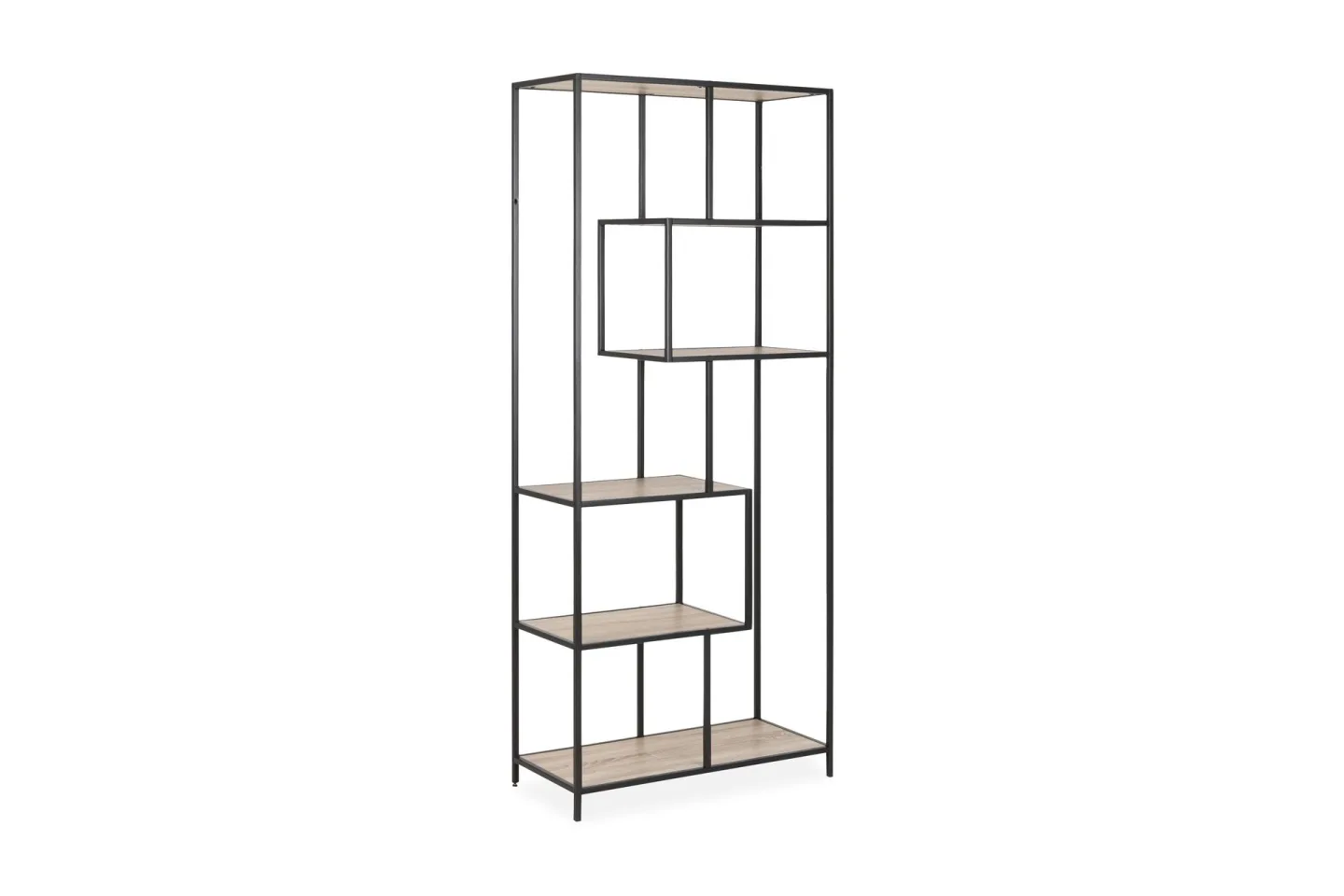 Hasslevik Bokhylla 77x185 cm Varierande Hyllor - Sonoma Ek/Svart