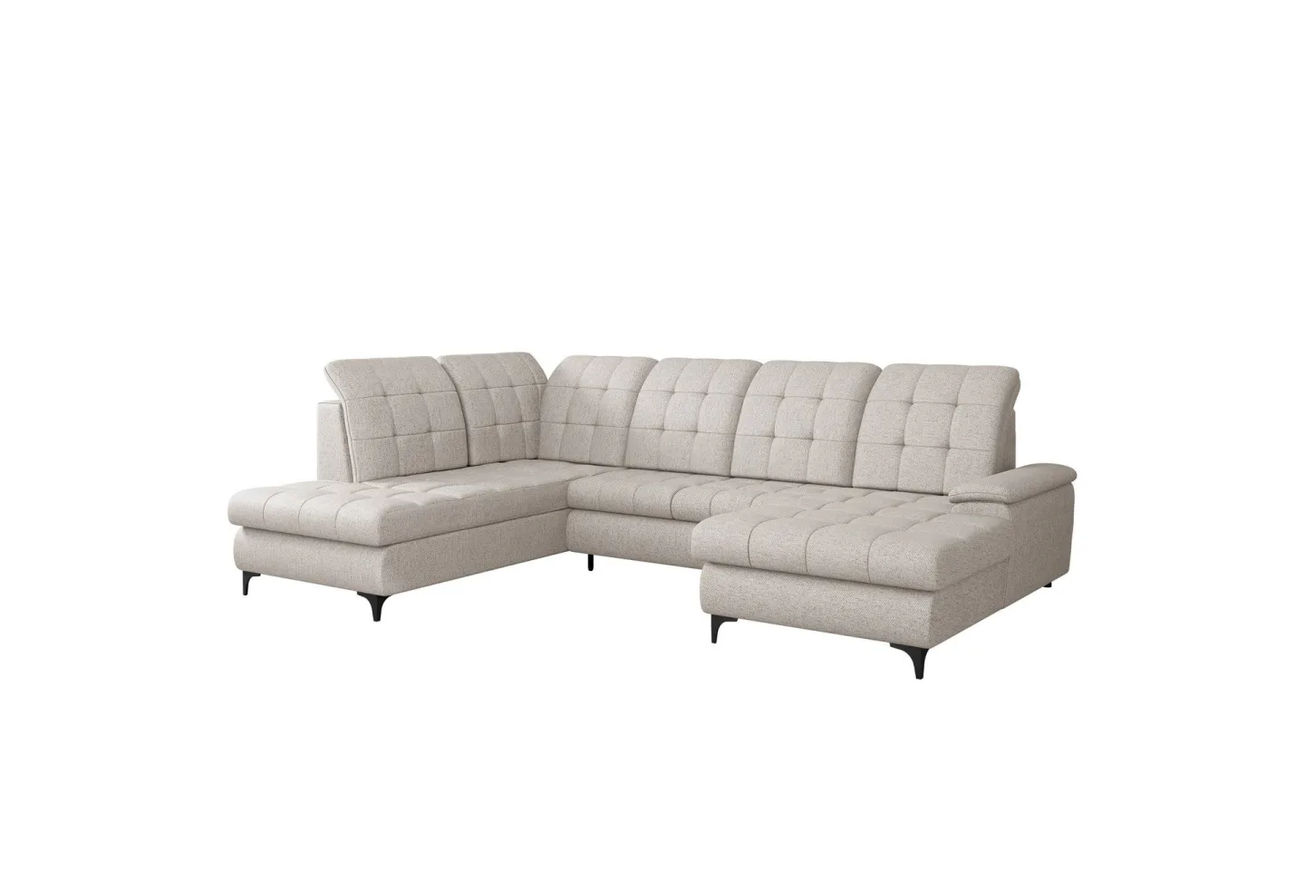 Enzo Bäddsoffa med Divan och Schäslong 4-sits - Beige