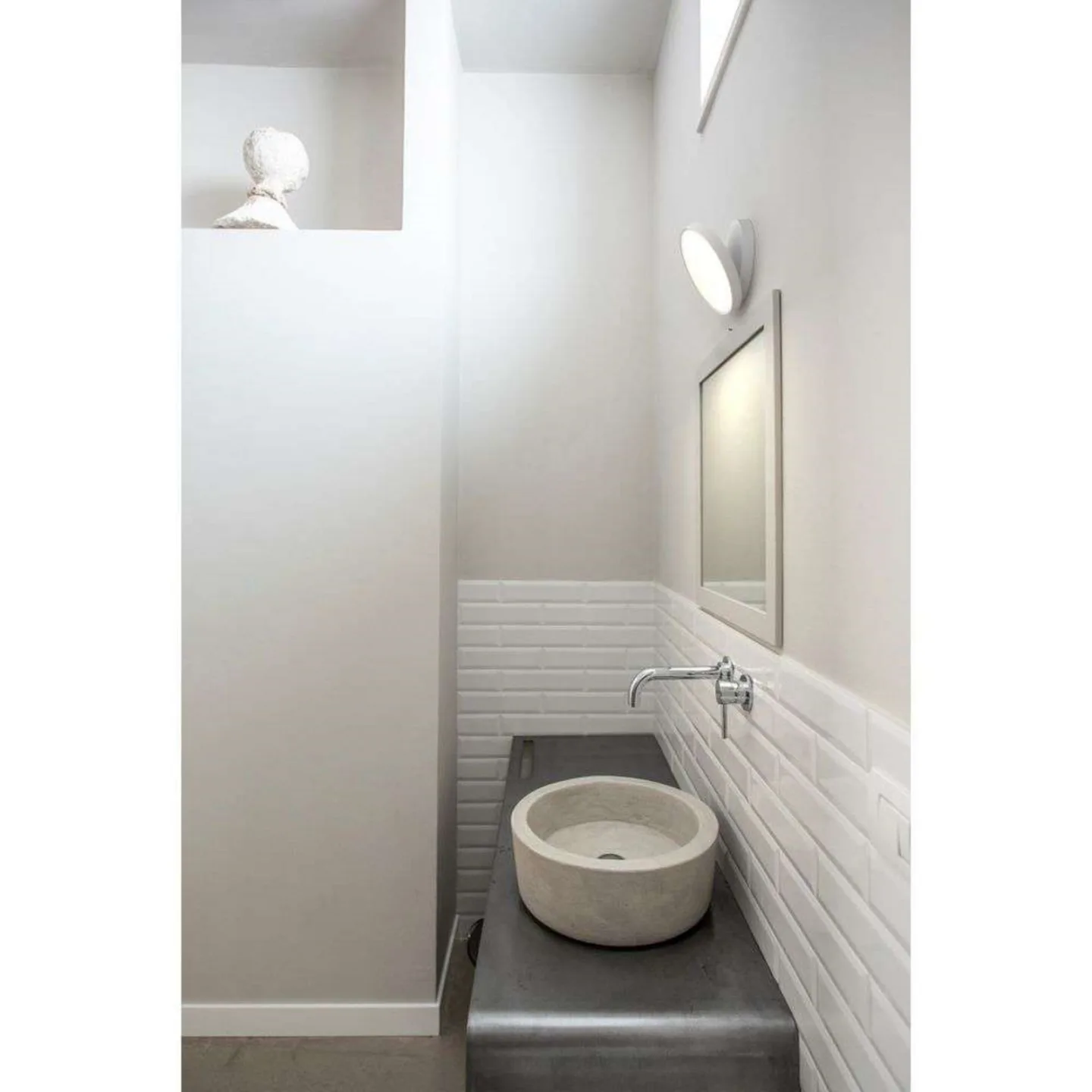 Venere W1 Wandleuchte 2700K Push Dim. Matt White - Rotaliana - Wohnzimmer - Kunststoff