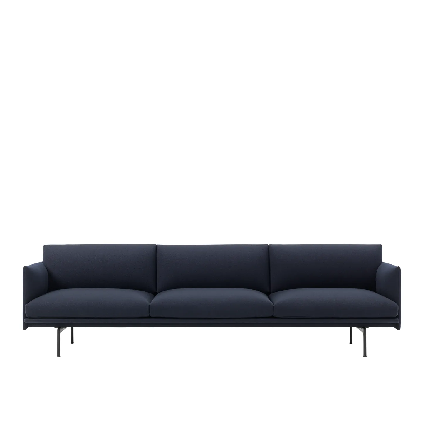 Muuto - Outline 3 1/2-Seater / Black Base Vidar 554 - Soffor - Anderssen & Voll - Blå