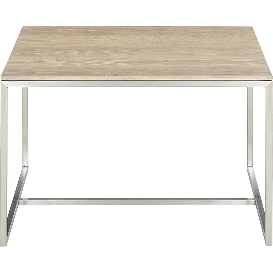WILLISAU SWITZERLAND Salontisch Willisau Levo Eiche 60 x 60 cm - Farbe: natur, silber - Material: Eiche, Metall