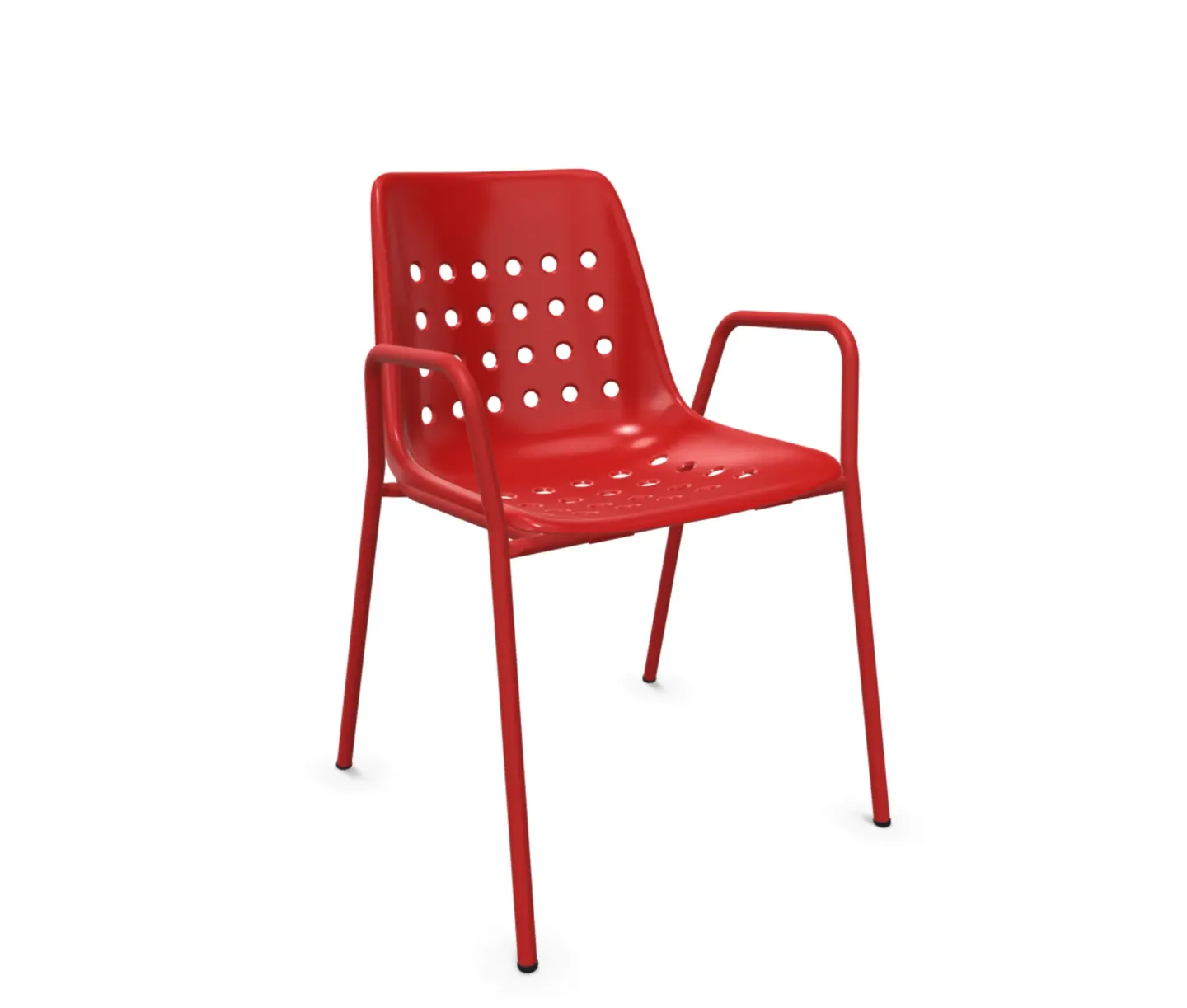 Schaffner Schalen-Stuhl Bermuda mit Armlehne Rot | Schubiger Möbel