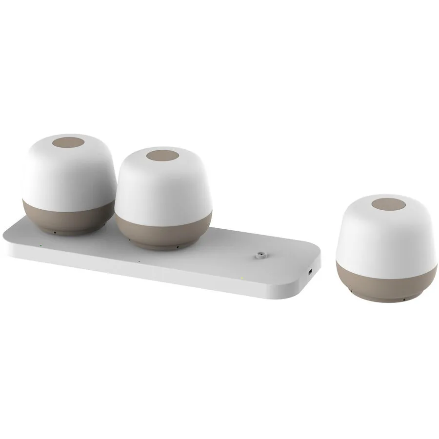 Tischlampe Smukke Braun Metall B 9.1 cm H 8.2 cm - Farbe: sand - Tischlampe