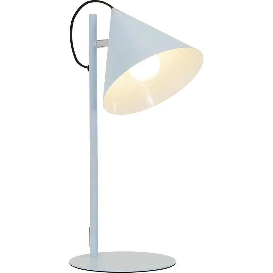 Tischlampe Charly Blau Metall 23 cm 45 cm - Farbe: Hellblau