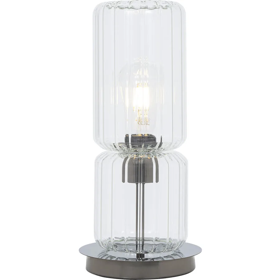 Tischlampe Harmon Schwarz Glas/Metall 13.2 cm 36 cm - Farbe: anthrazit - Material: Metall/Glas