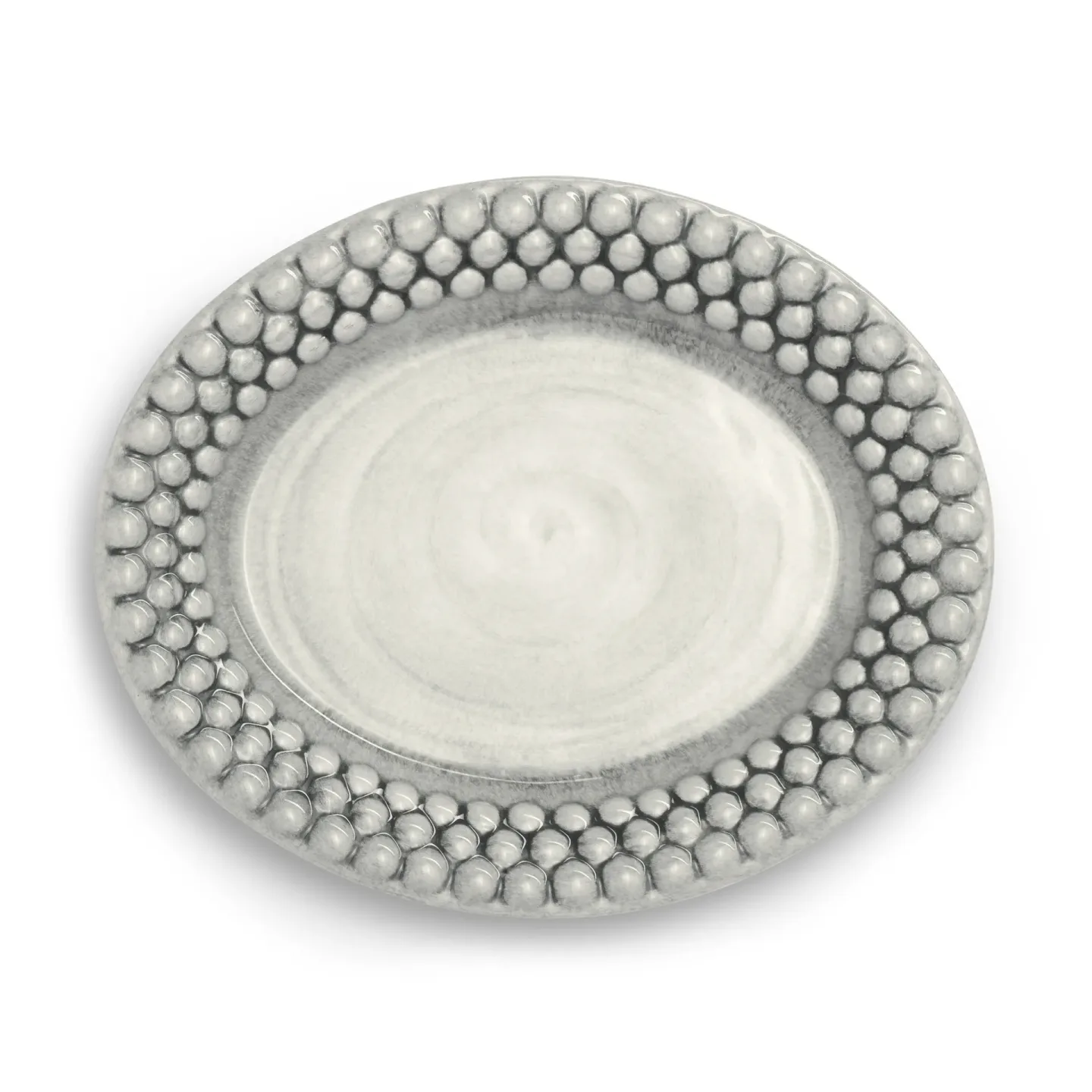 Mateus Bubbles oval tallrik 20 cm Grå