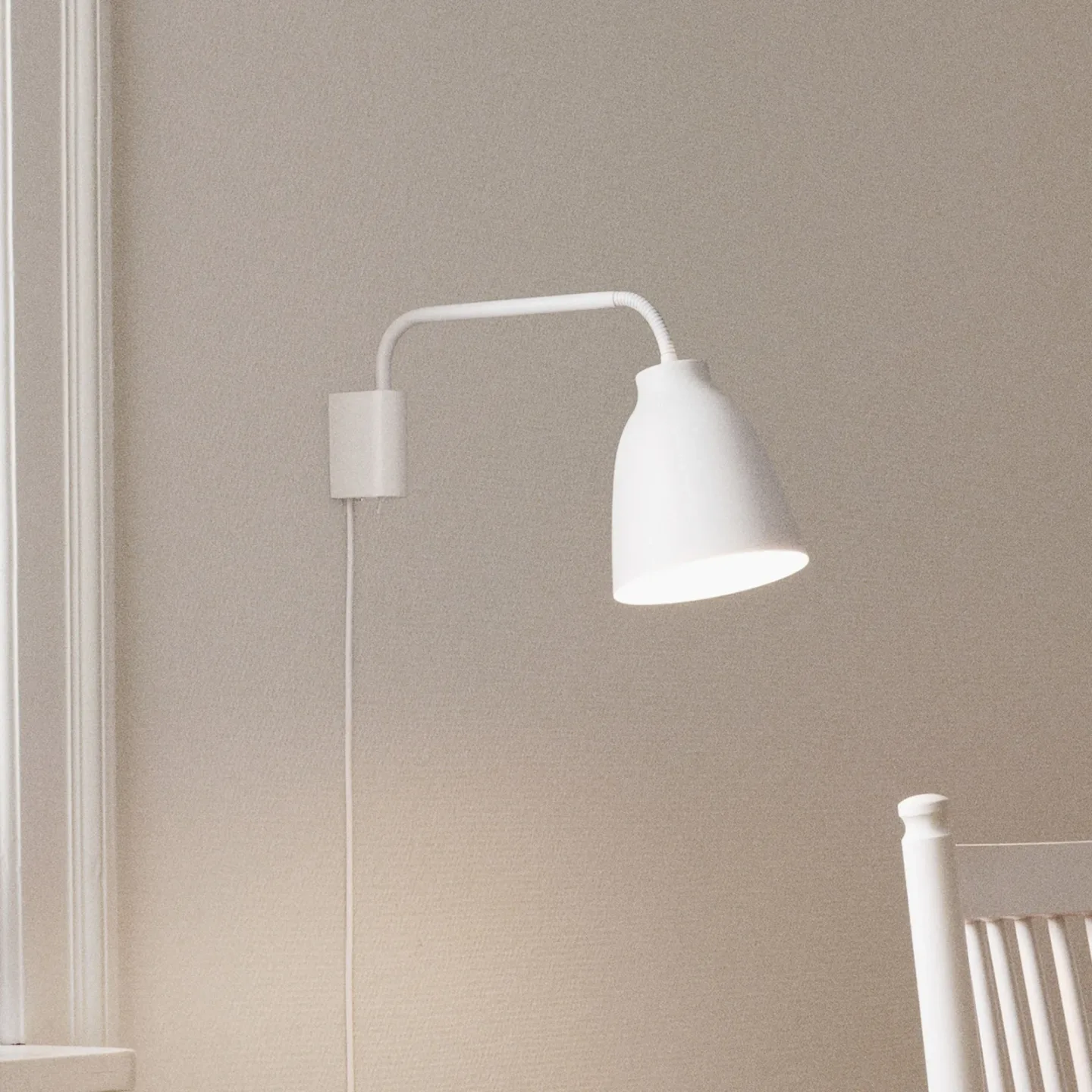 Caravaggio Read Wandleuchte Weiss - Fritz Hansen - Wohnzimmer - Design - Metall - Einflammig