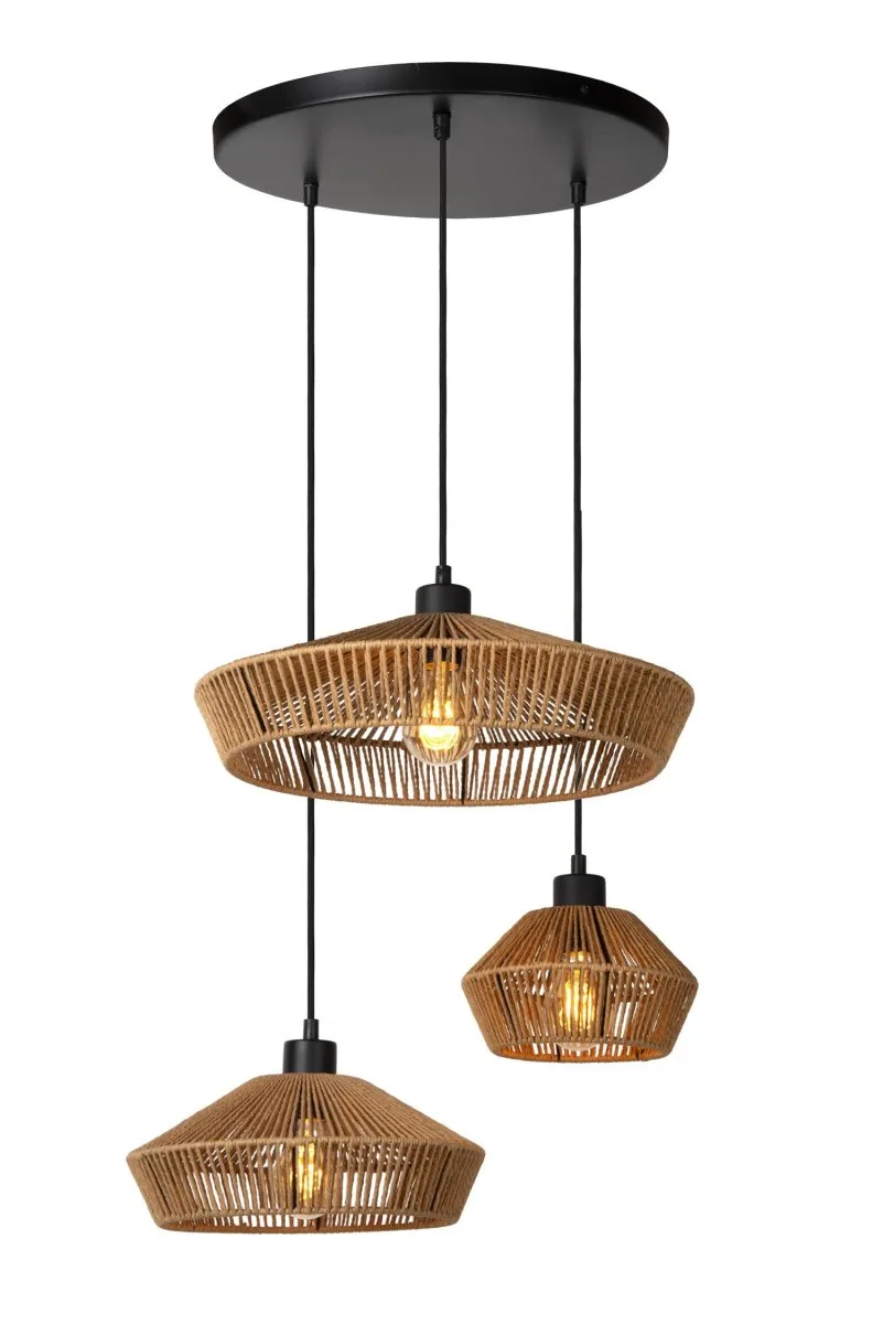 Lucide - Yunkai Ø60 - Taklampa - Natur