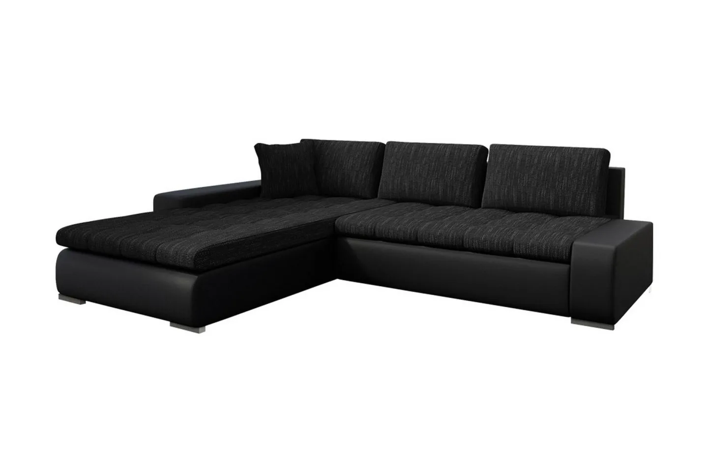 Cerys Bäddsoffa med Divan Vändbar - Svart