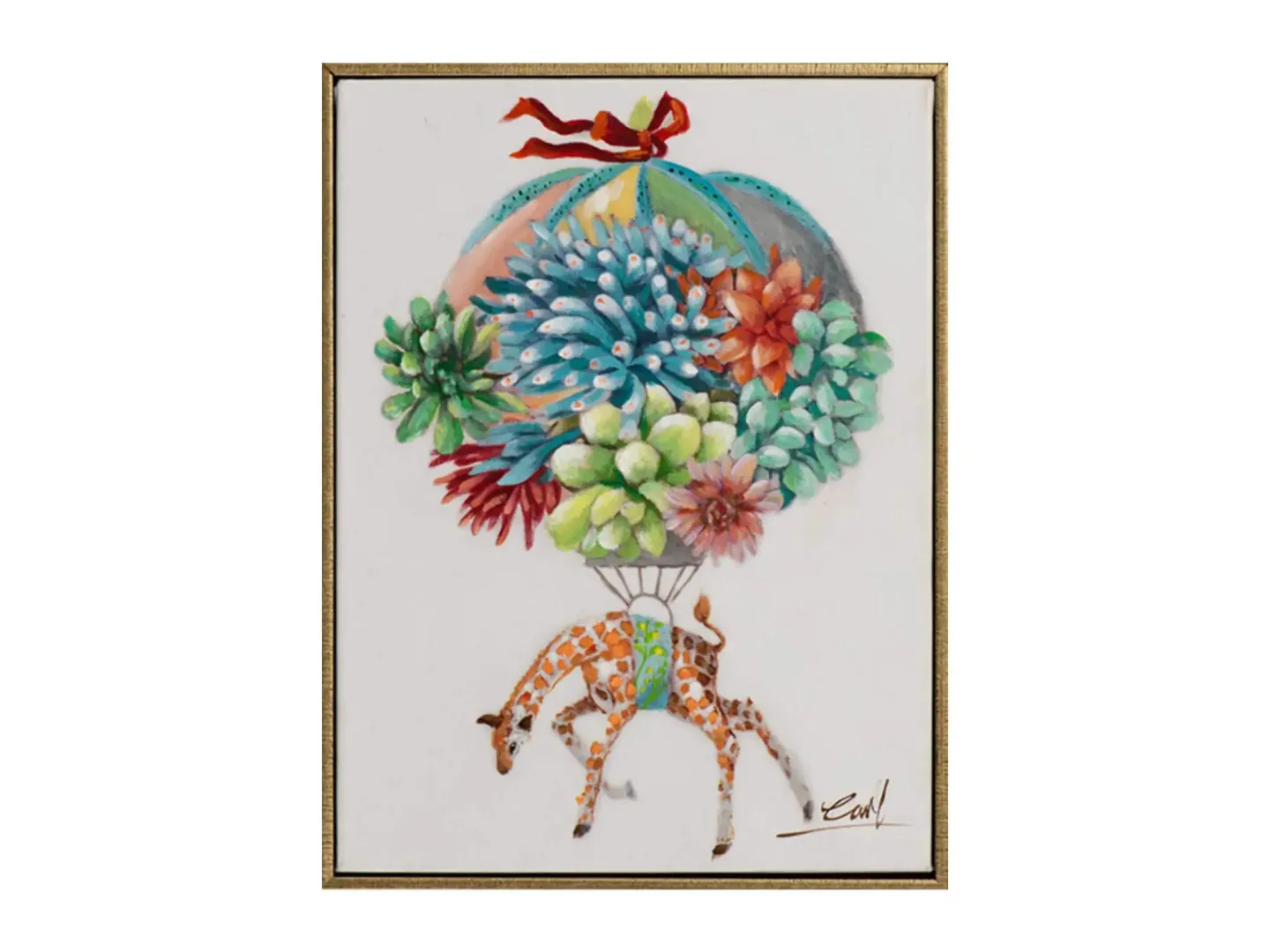 image LAND Bild Giraffe am Ballon | Schubiger Möbel