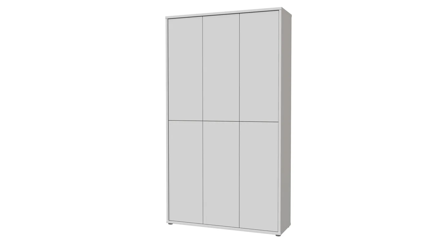 Schuhschrank hellgrau 109 x 192 cm 6-türig - ALICE SPRINGS