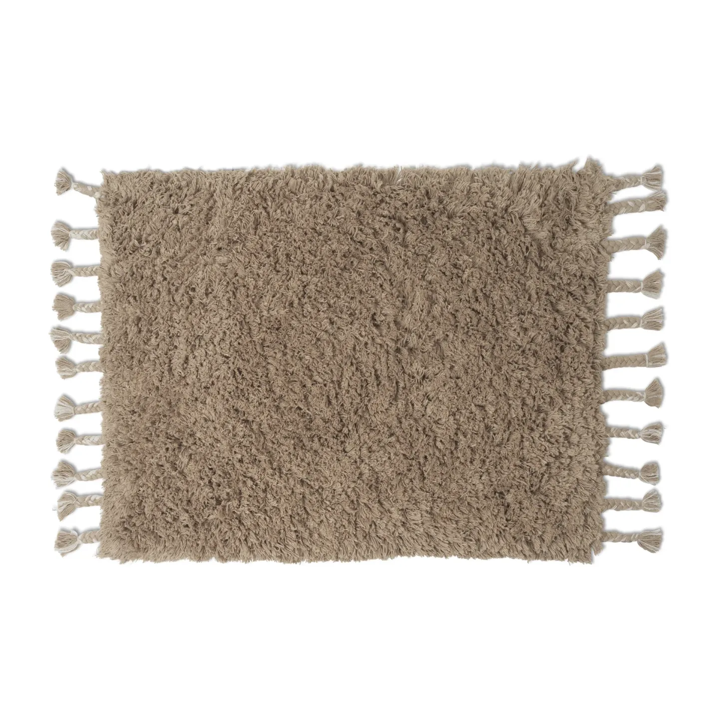 Ferm Living Amass long pile matta 70x50 cm White Pepper