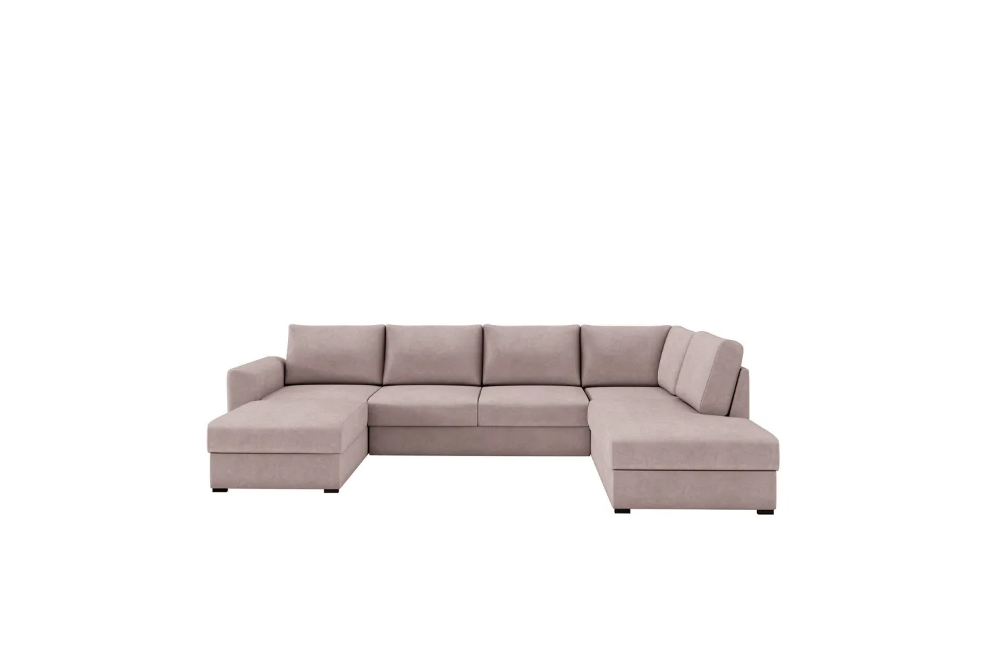 Taberk Bäddsoffa med Divan och Schäslong 4-sits - Rosa