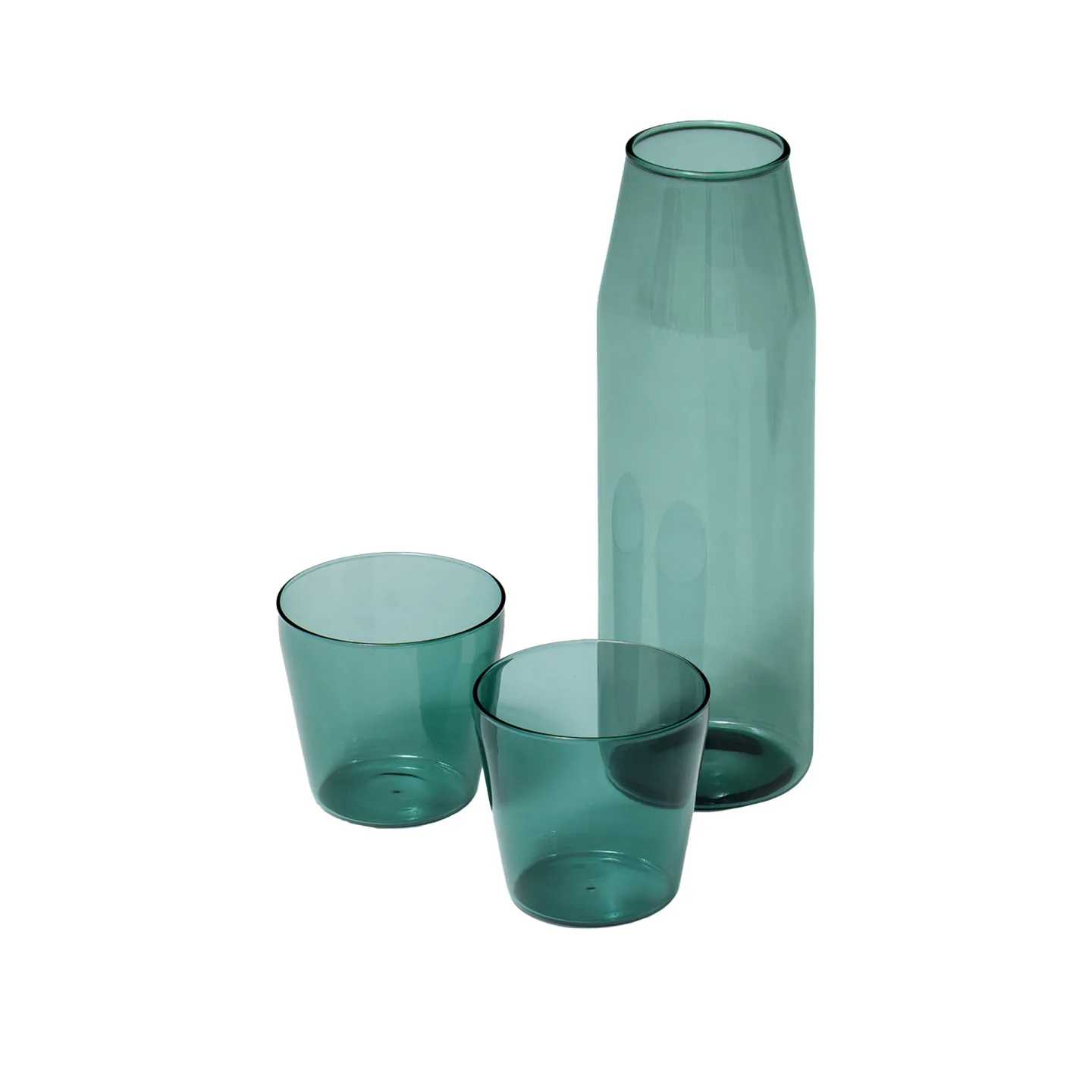 NINE - Milk set of 1 Carafe + 2 glasses Aqua - Tillbringare - Julien Renault - Glas