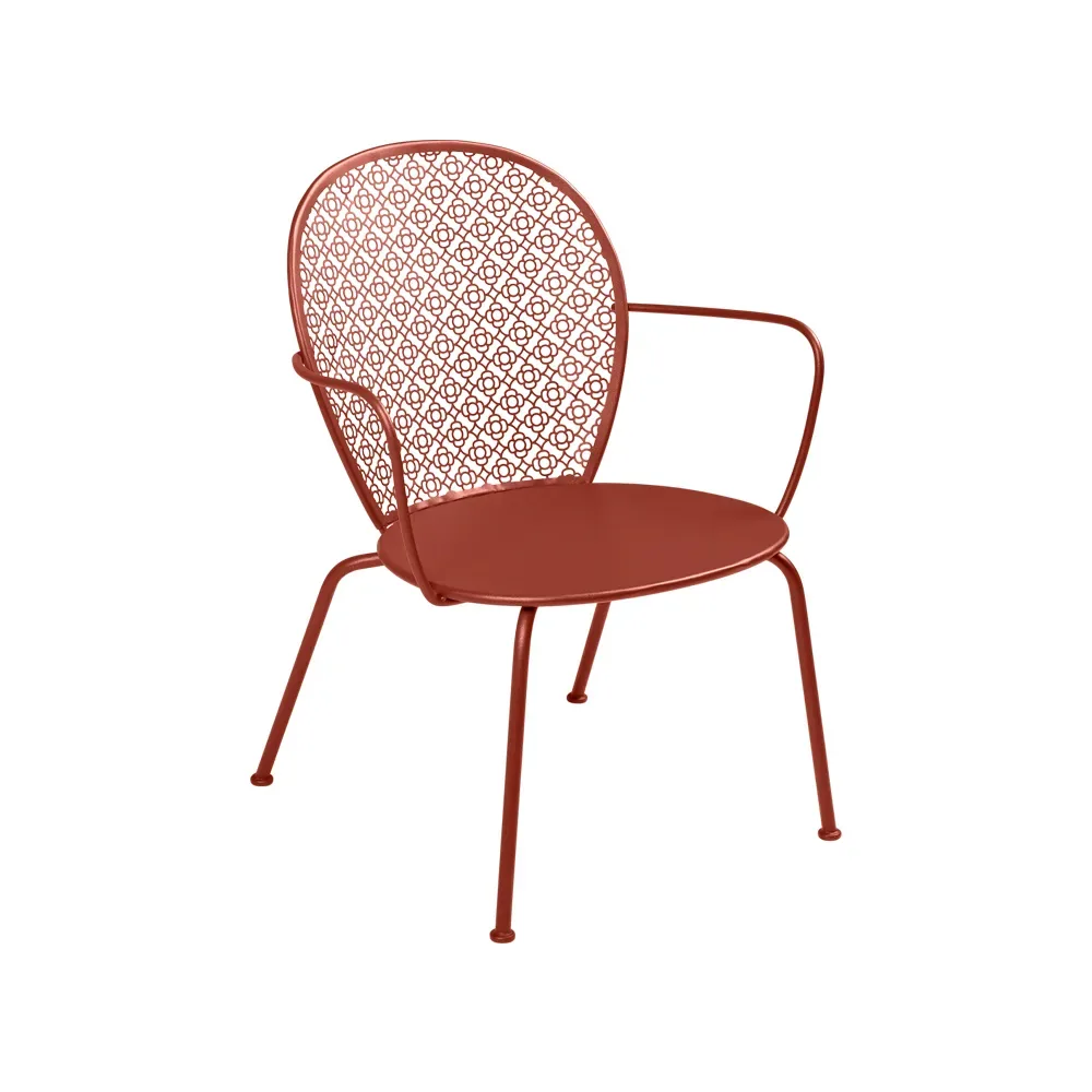 Fermob Lorette karmstol låg Red ochre (röd)