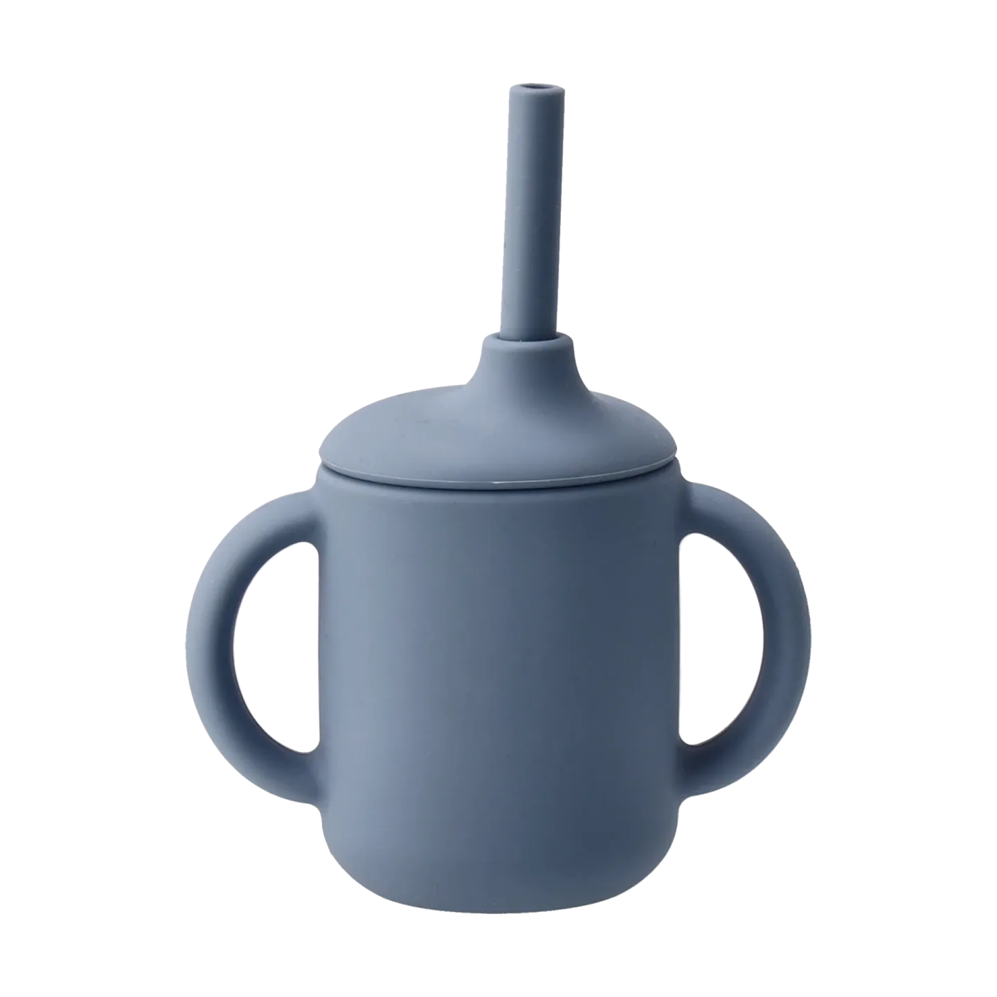 Scandi Living Idun Becher mit Strohhalm Silikon 120 ml Blue