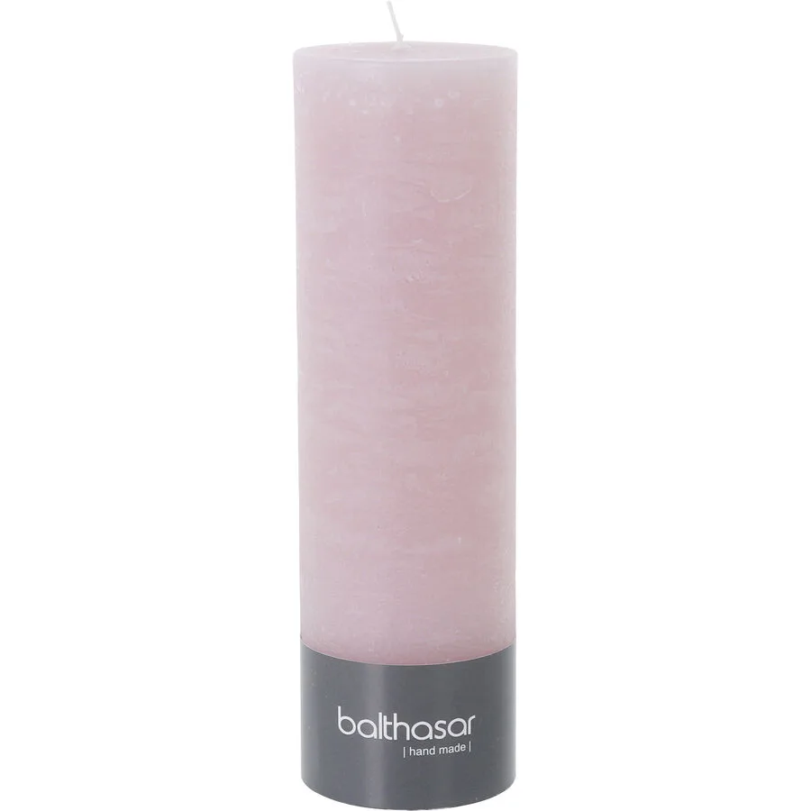 Balthasar Kerze Rustico altrosa H20 cm D6 cm, Brenndauer 75h - Material: Wachs