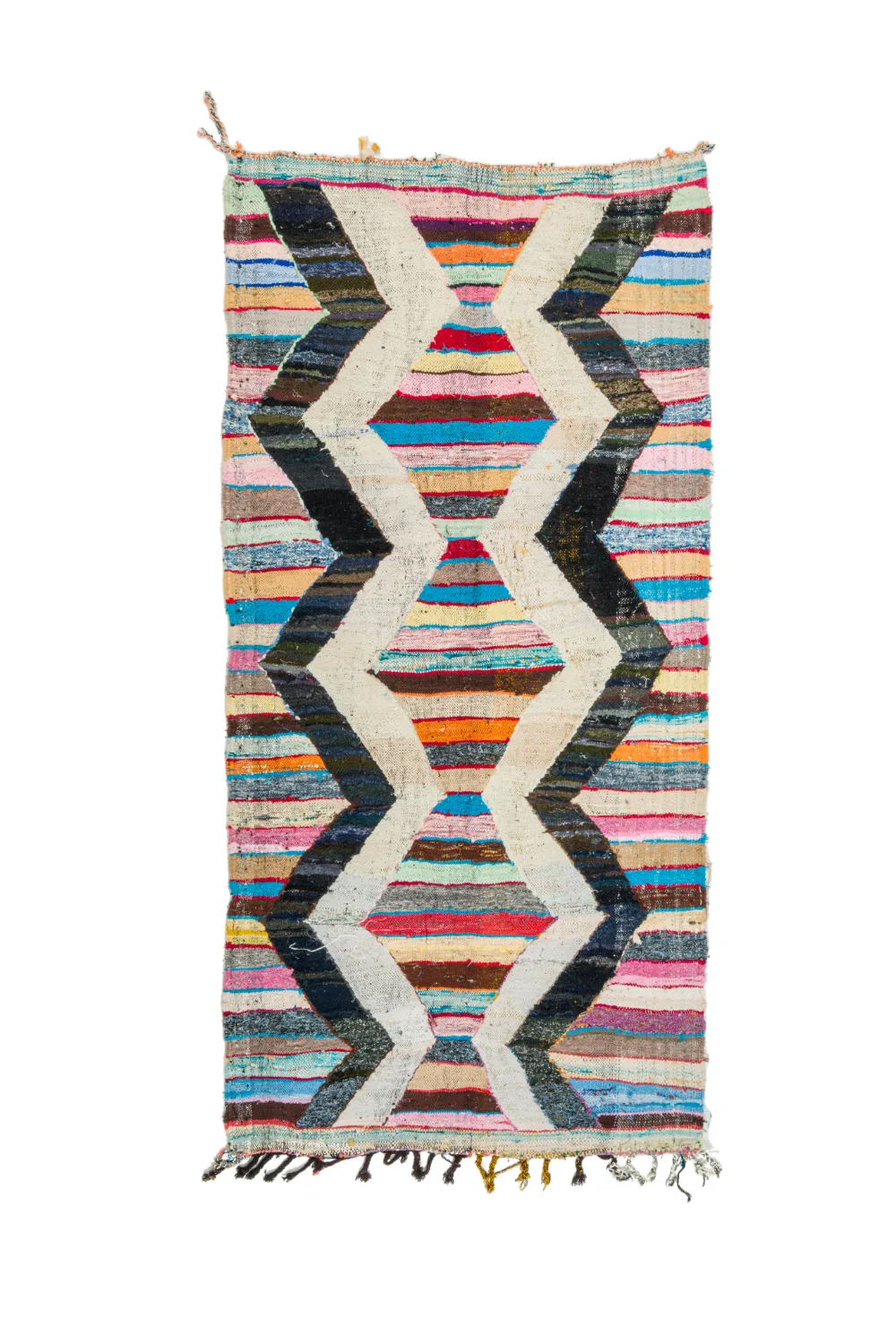 Marokkansk Boucherouite-teppe 125 x 265 cm (Størrelse: 125 x 265 cm)