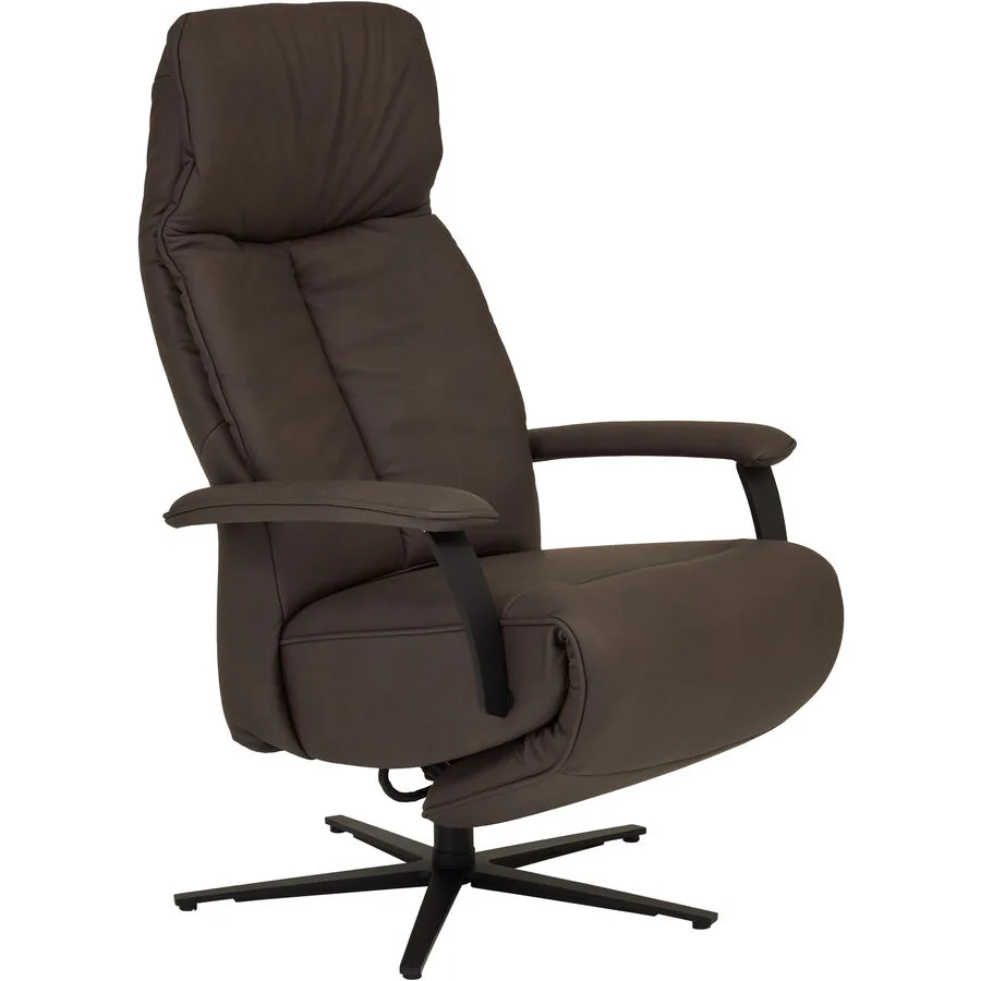 Relaxsessel Serano Schwarz Leder 71 cm 89 cm