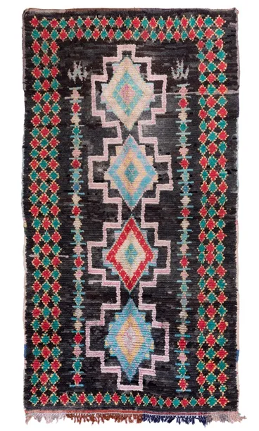 Marokkansk Boucherouite-teppe 310 x 160 cm