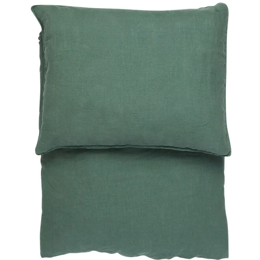 Lavie Kissenbezug Lotta 65 cm 65 cm - Farbe: forest - Material: Hanf