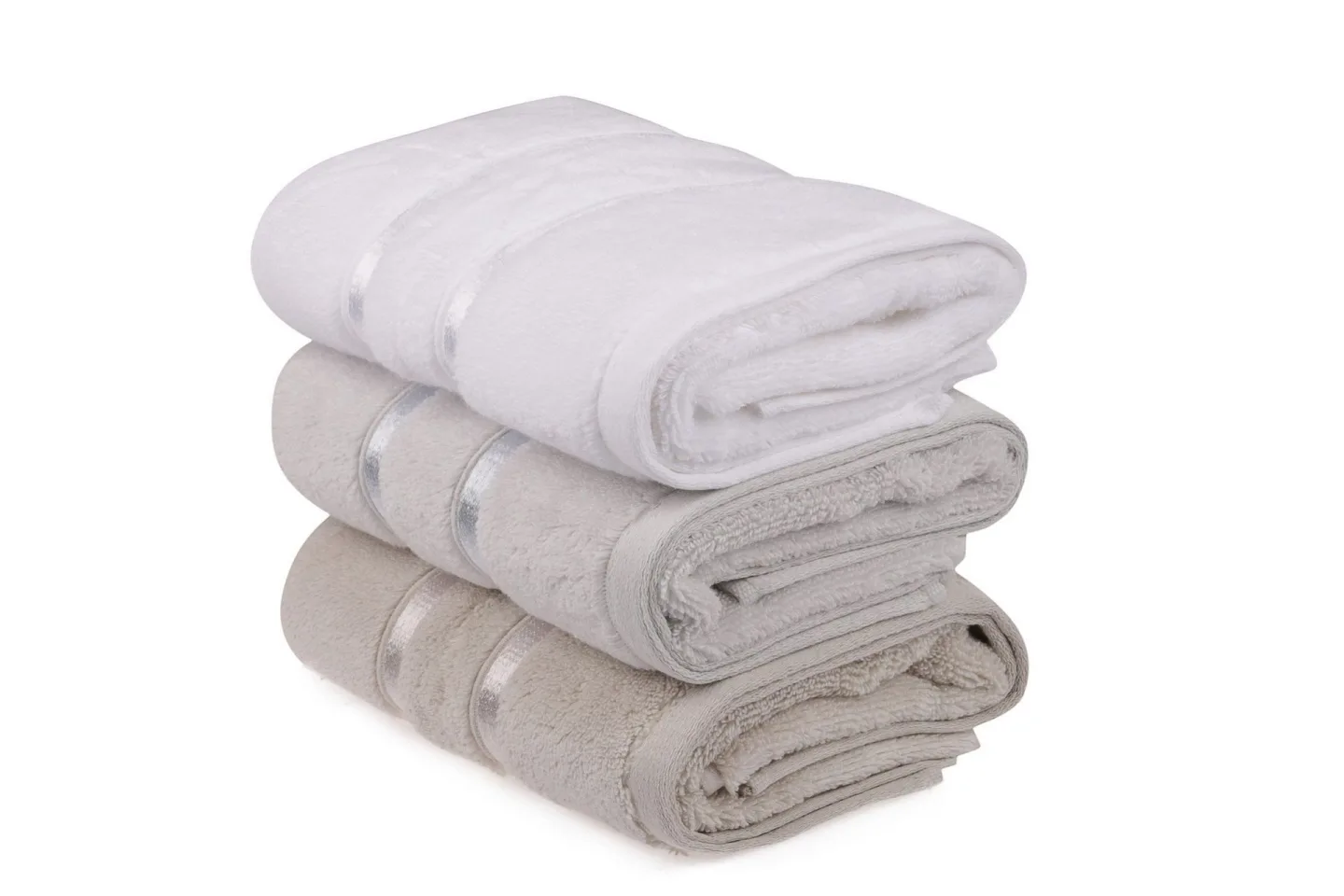 Ashburton Handduk 3-pack - Vit/Ljusblå/Ljusbrun