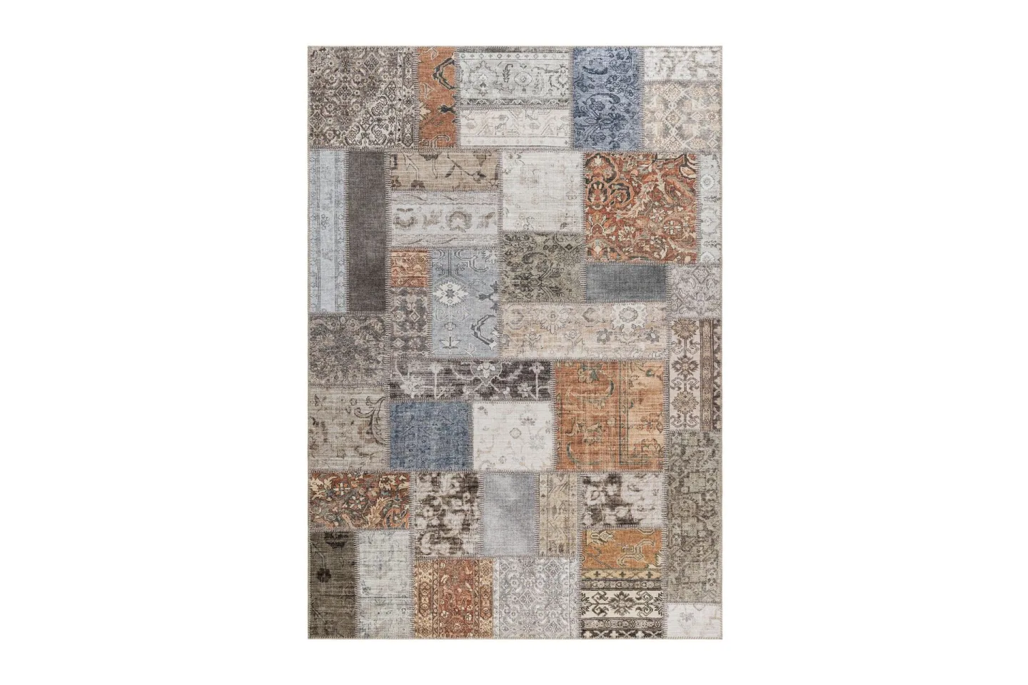 Patchwork Wiltonmatta 200x290 cm - Flerfärgad