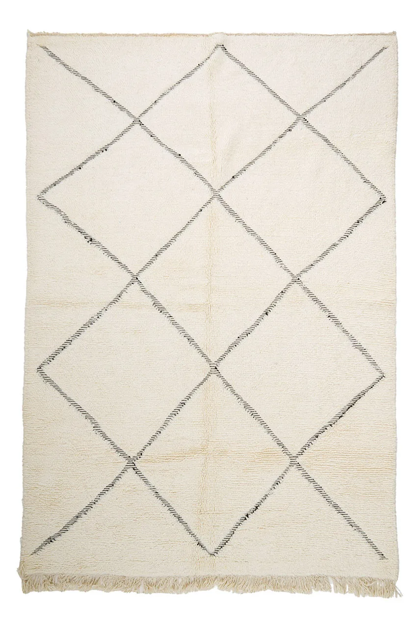 Kelim-teppe Marokkansk Beni Ourain 190 x 285 cm (Størrelse: 190 x 285 cm)