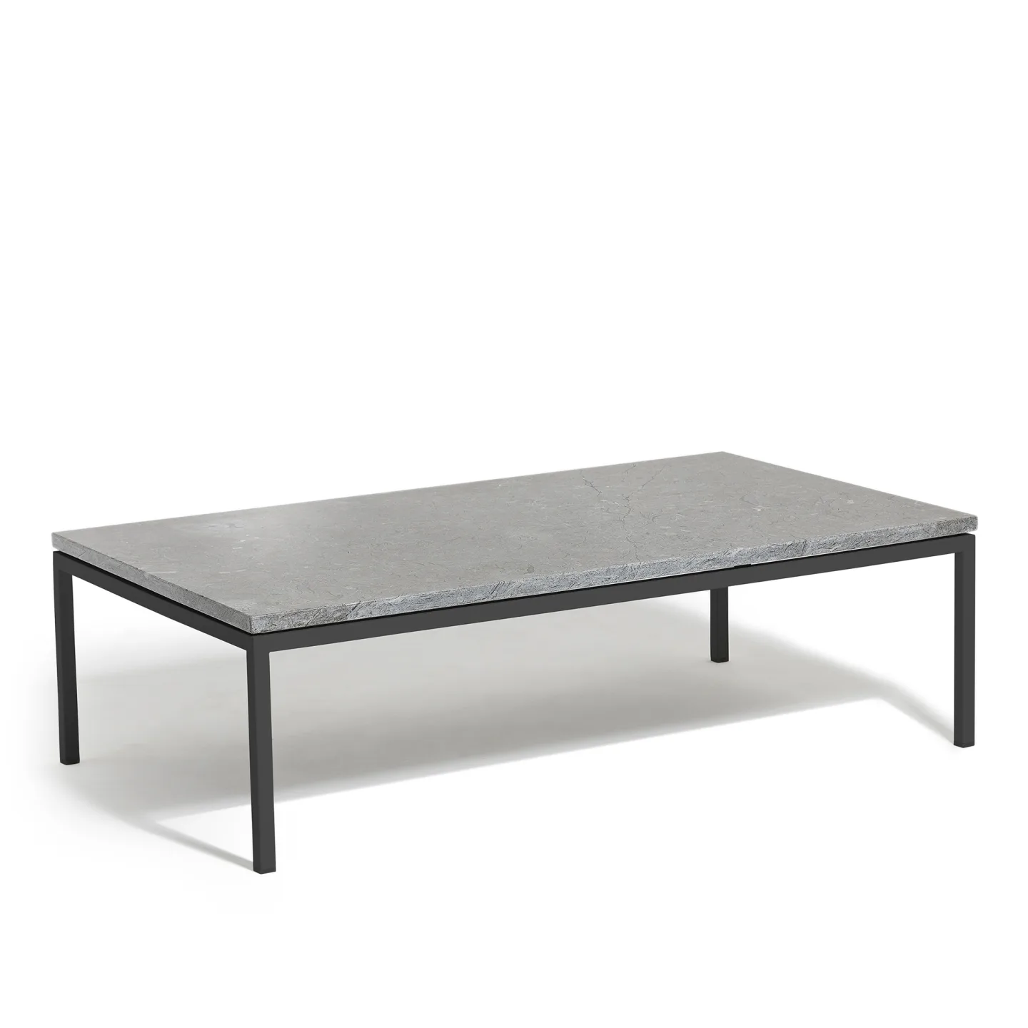 Skargaarden - Bönan Lounge Table Small, Dark Grey Mineral Table Top, Dark Grey Aluminium Frame - Soffbord utomhus - Studio Norrlandet - Grå - Metall/Sten