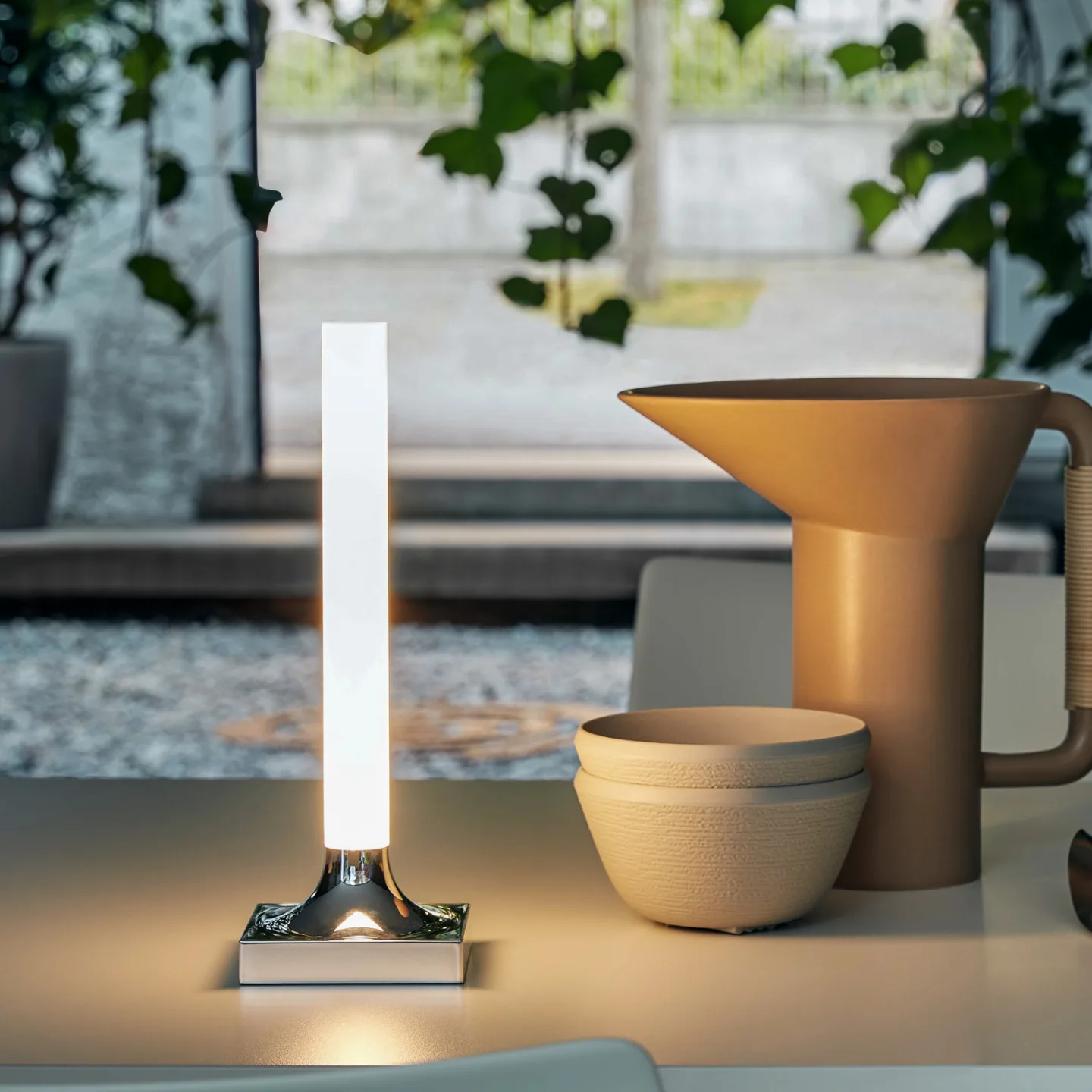 Goodnight Battery Bordslampa Chrome - Kartell - Vardagsrum - Design - Plast