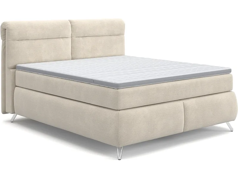 Boxspringbett SWISS HOME STYLE AMBER beige 180x200cm halbfest