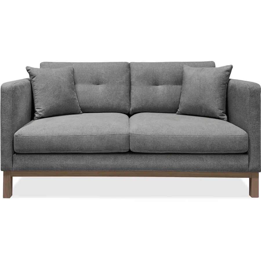 Sofa Woody Ohne Stoff dunkelgrau B 155 T 89 cm